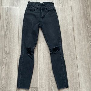 pacsun black ripped skinny jeans